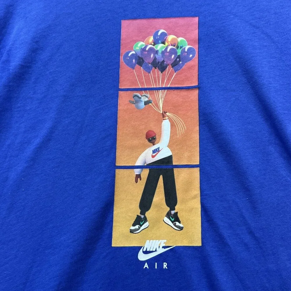 NIKE Air Max 1 Shirt Atmos Elephant Jade Balloons Long Sleeve‎ Large Blue